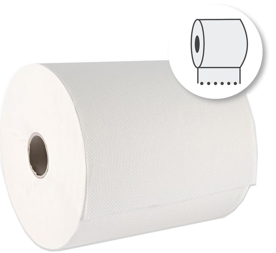 Hygoclean Handtuchrolle, 2-Lagig, Hochweiß, 130 M