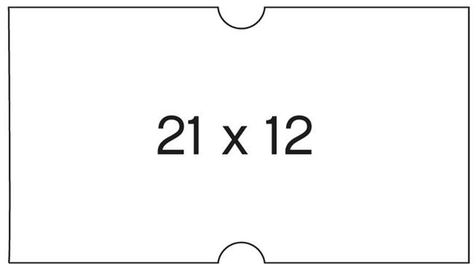 Apli Etiketten Für Preisauszeichner, 21 X 12 Mm, Weiß