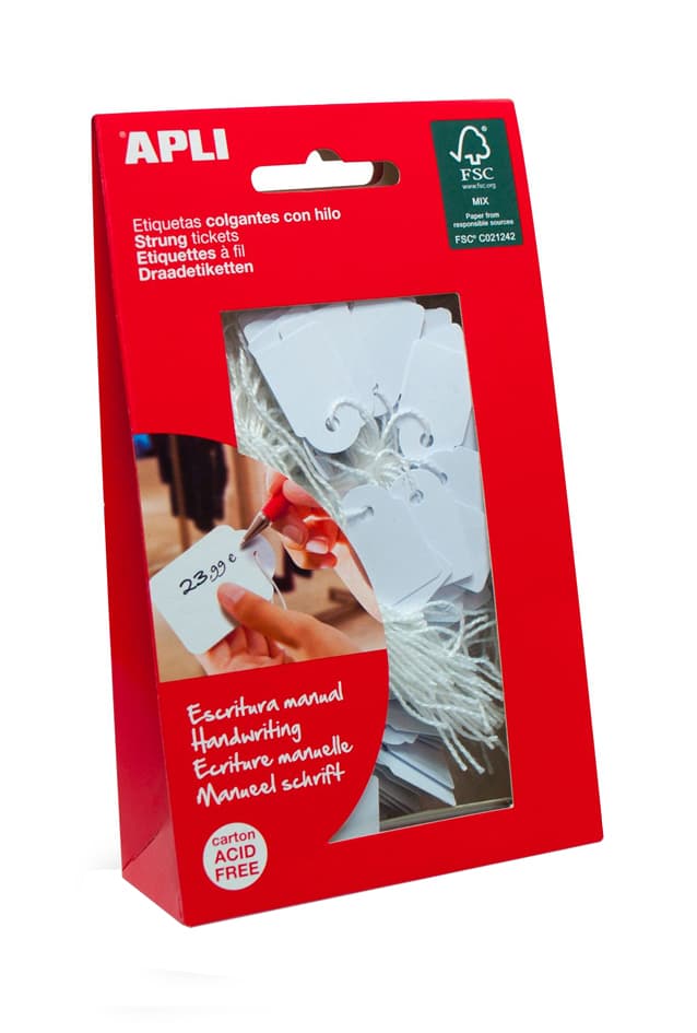 Apli Warenanhänger - Kleinpackung, Maße: 13 X 20 Mm, Weiß