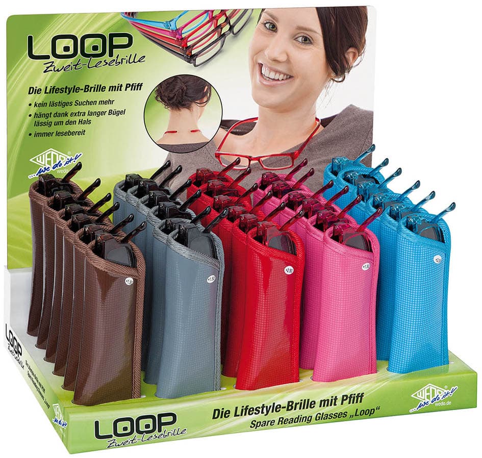 Wedo Lesebrille Loop, 30er Display, Farbig Sortiert