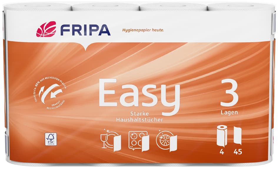 Fripa Küchenrolle Easy, 3-Lagig, Hochweiß