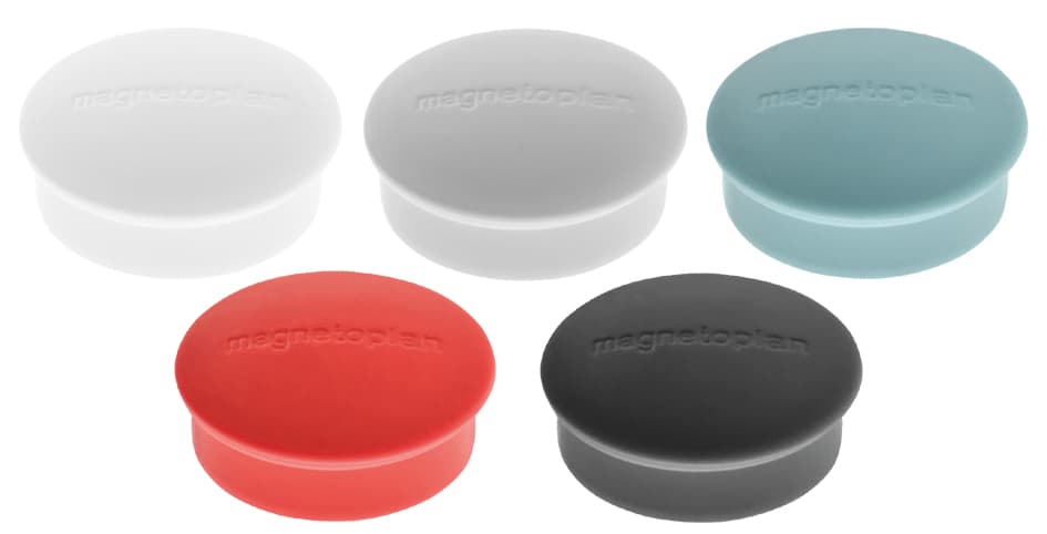 Magnetoplan Discofix Rundmagnet , Mini, , Weiß
