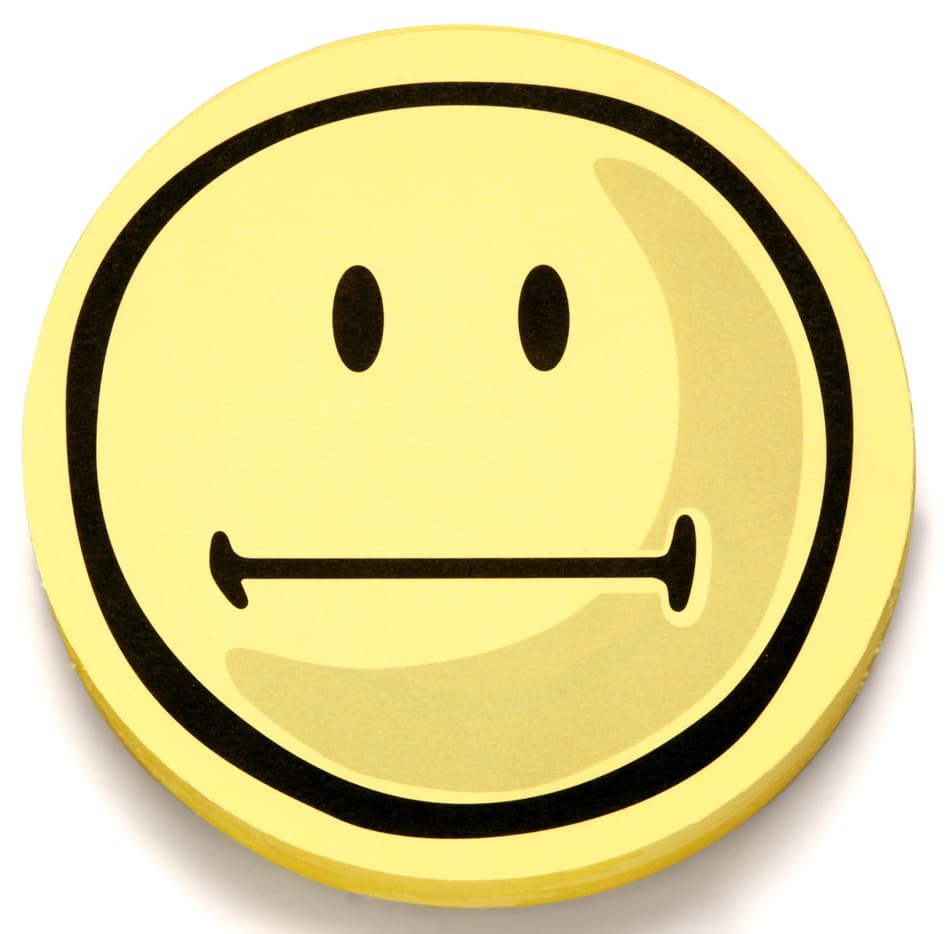 Magnetoplan Bewertungssymbole Smilies Neutral, Rund