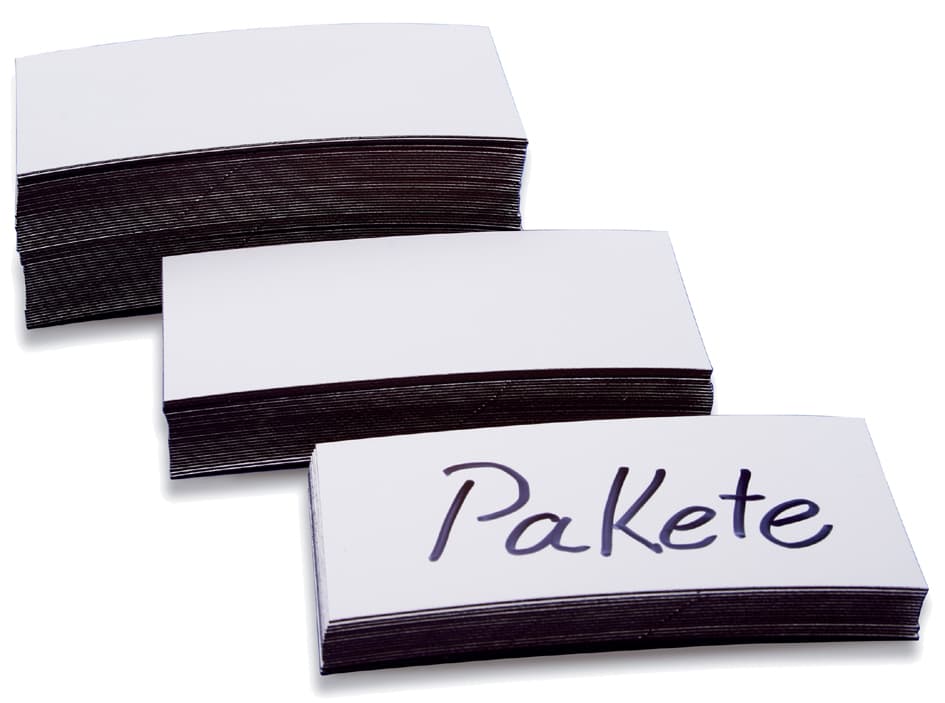 Magnetoplan Magnet-Etiketten, Weiß, 50 X 100 X 0,6 Mm