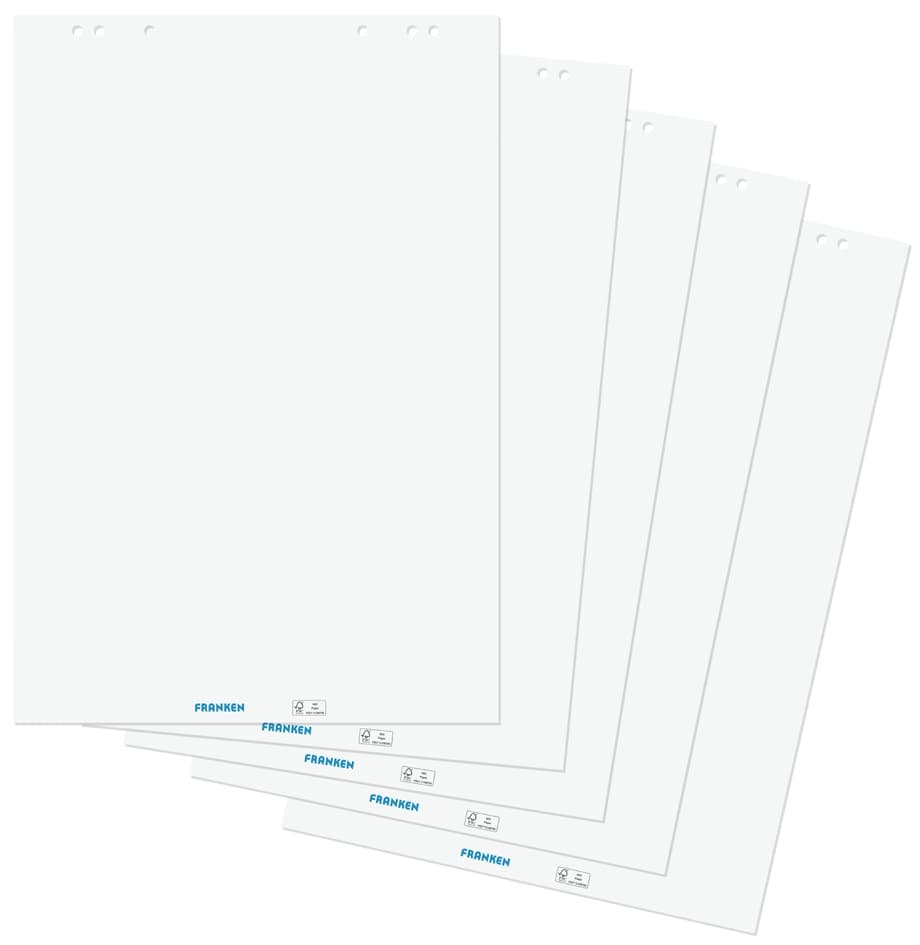 Franken Flipchart-Block, 20 Blatt, Blanko, 680 X 980 Mm