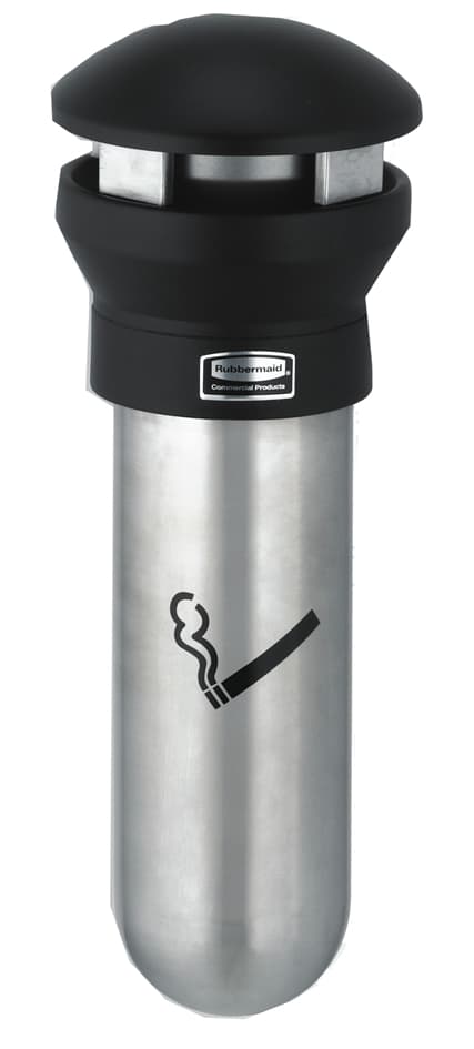 Rubbermaid Wandascher Infinity, Rund, Silber / Schwarz