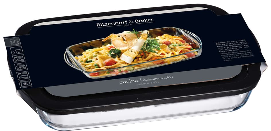 Ritzenhoff & Breker Auflaufform Cucina, Aus Glas, 3,85 Liter