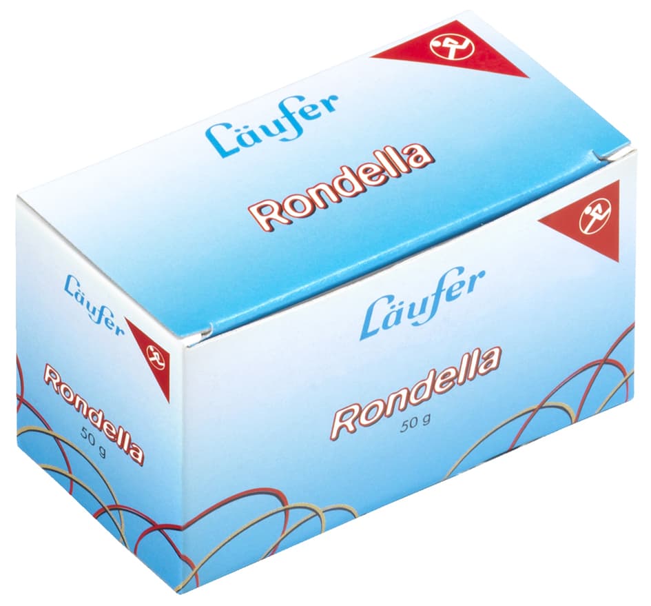 Läufer Gummiringe Rondella Im Karton, Rot, 100 Mm, 50 G