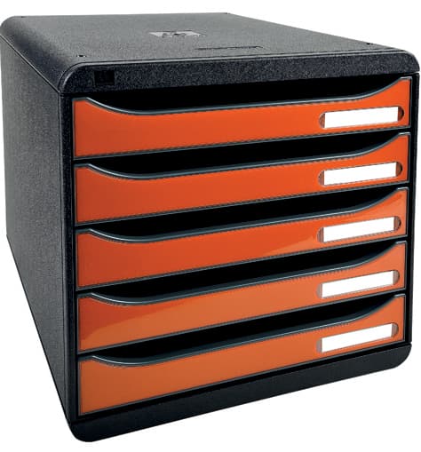 Exacompta Schubladenbox Big-Box Plus, 5 Schübe, Mandarine