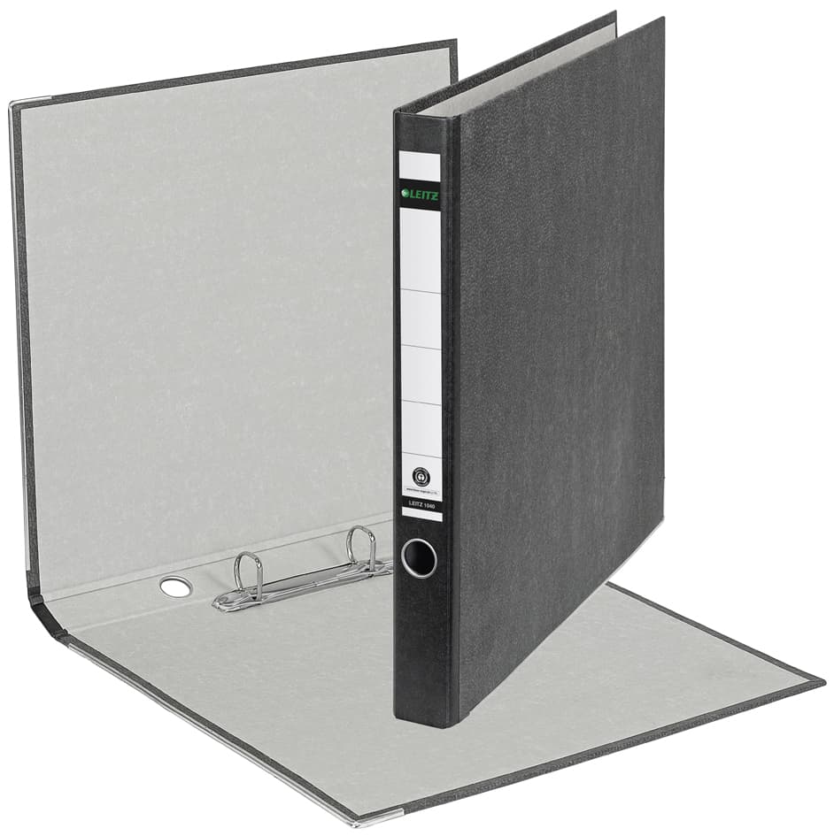 Leitz Wolkenmarmor-Ringordner, 2 D-Ring-Mechanik, Schwarz