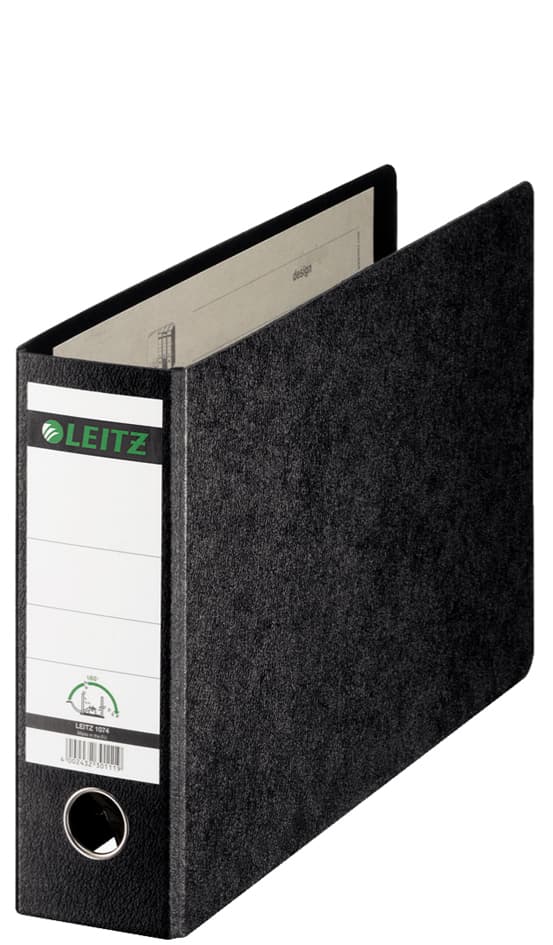 Leitz Hartpappe-Ordner, 180 Grad, Din A4 Quer, 77 Mm,Schwarz