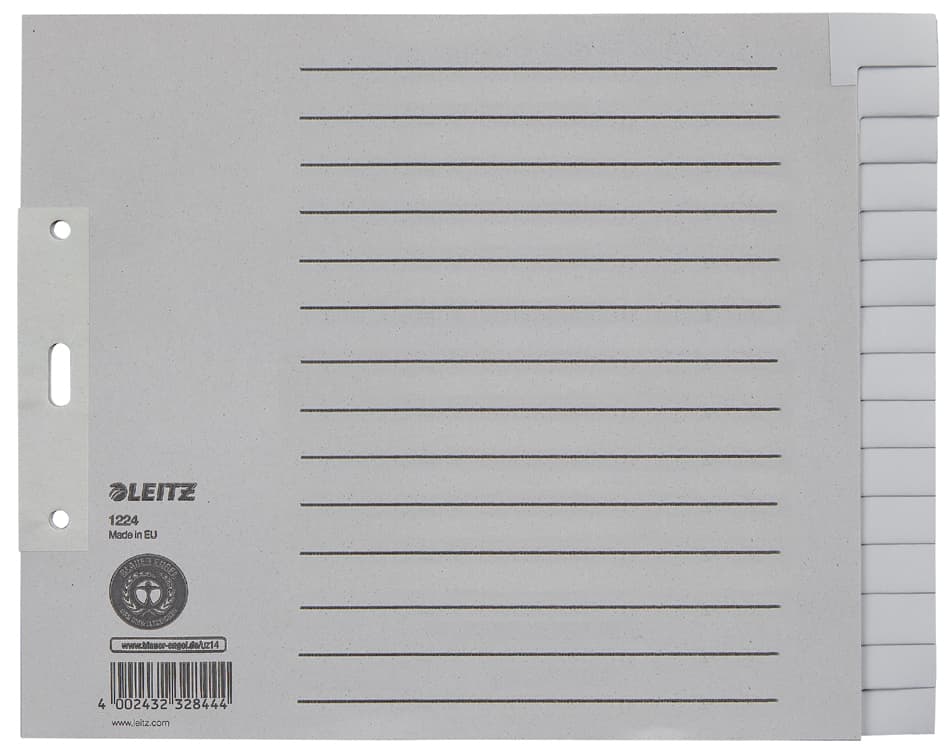 Leitz Tauenpapier-Register, Blanko, A4 Überbreite, 15-Teilig