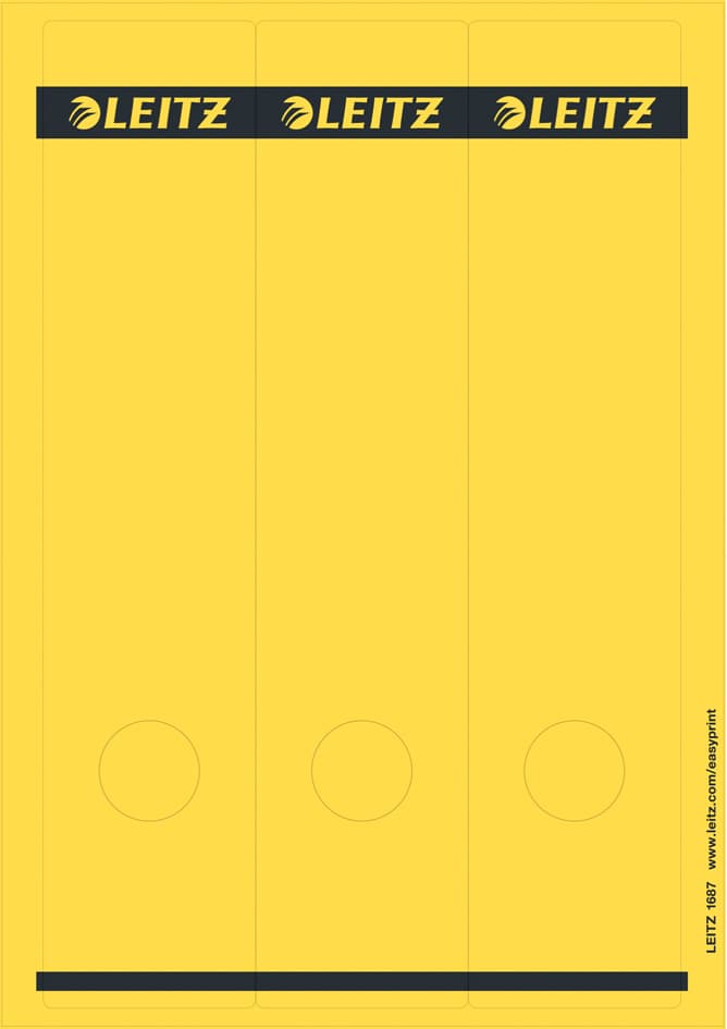 Leitz Ordnerrücken-Etikett, 61 X 285 Mm, Lang, Breit, Grün