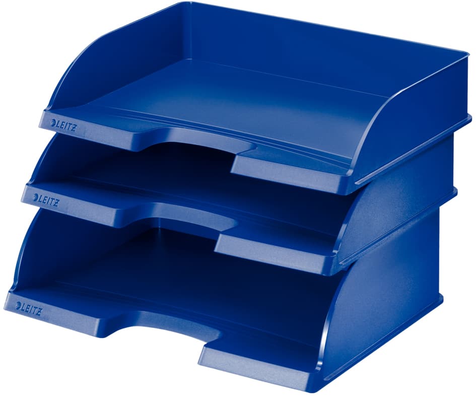 Leitz Briefablage Plus Jumbo, Din A4 Quer, Polystyrol, Blau