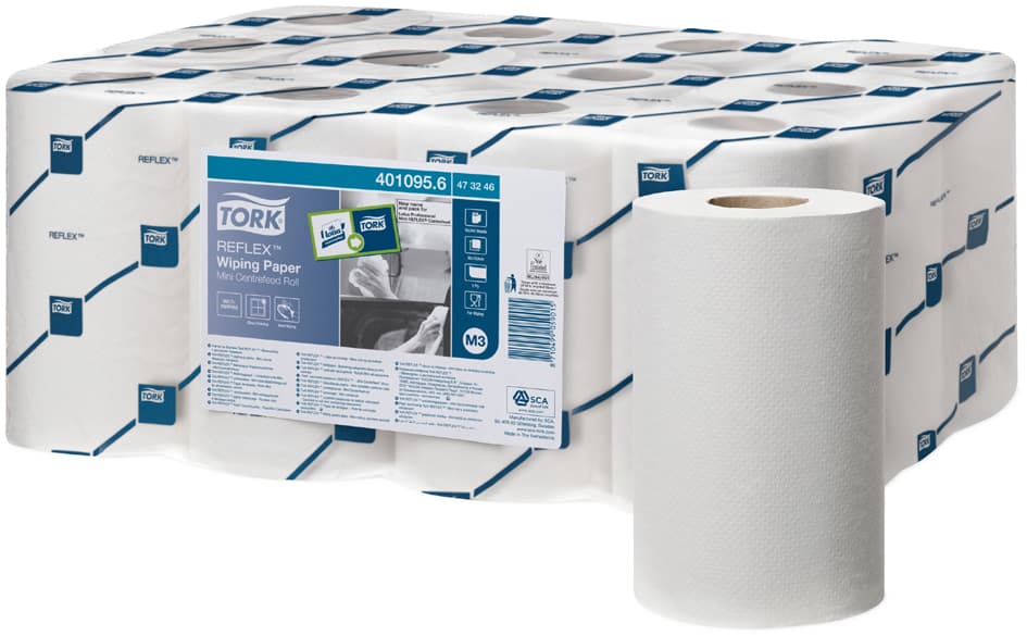 Tork Reflex Mehrzweck-Putzrolle, 1-Lagig, Weiß, 120,1 M