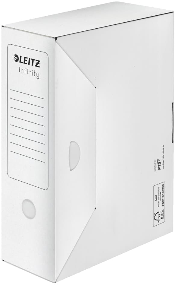 Leitz Archiv-Schachtel Infinity, Weiß, Säurefrei, (B)150 Mm