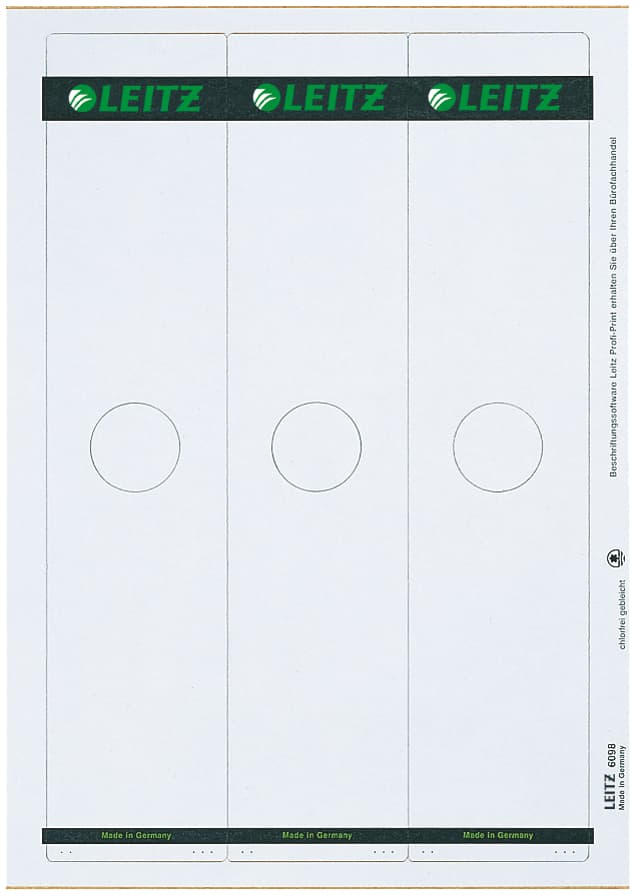 Leitz Ordnerrücken-Etikett Für Hängeordner, 61 X 279 Mm