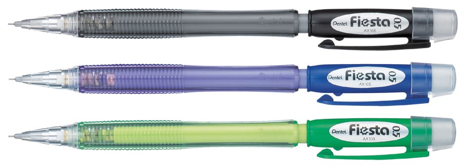 Pentel Druckbleistift Fiesta Ax105, Transparent-Schwarz