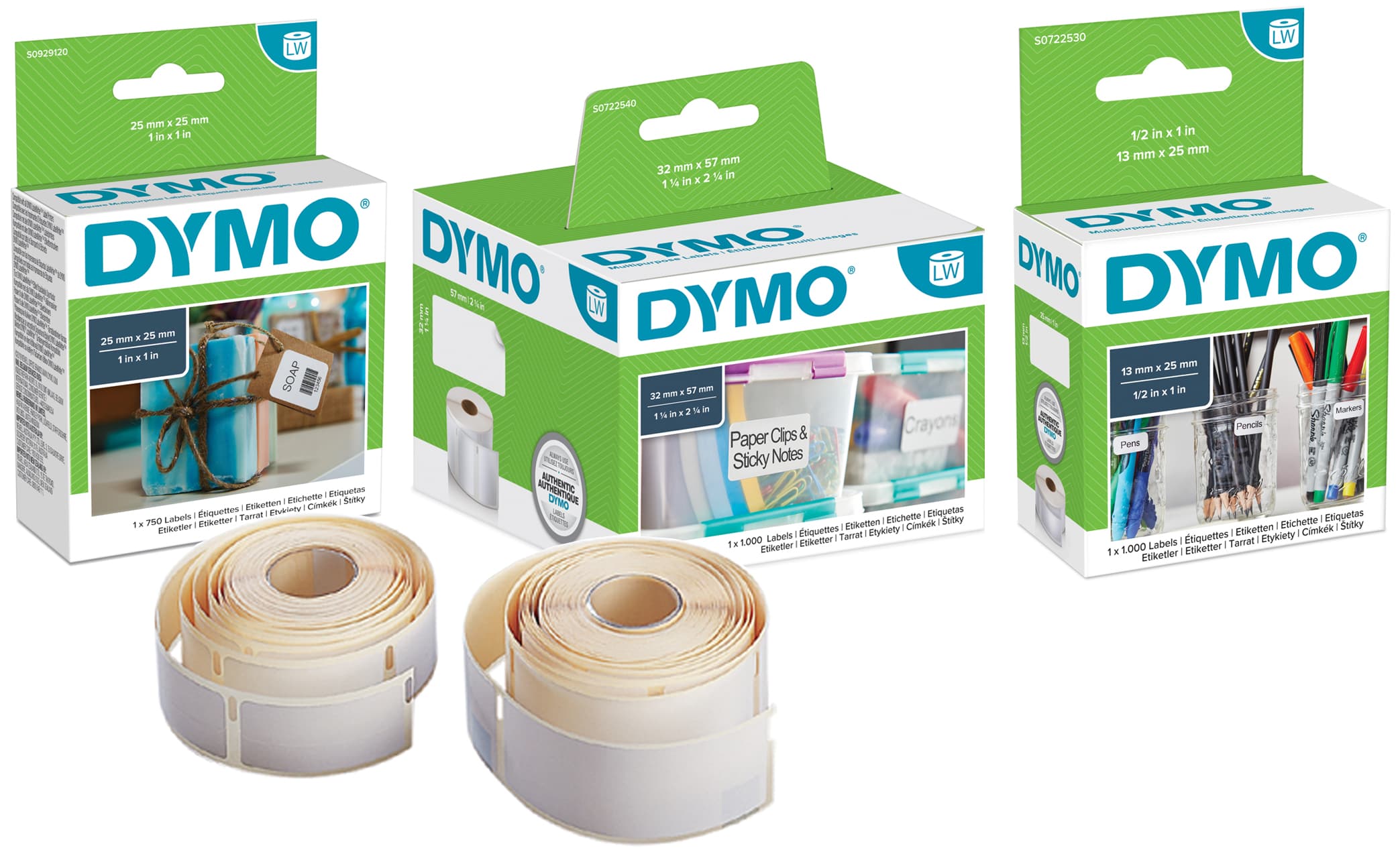 Dymo Labelwriter-Universal-Etiketten, 25 X 13 Mm, Weiß