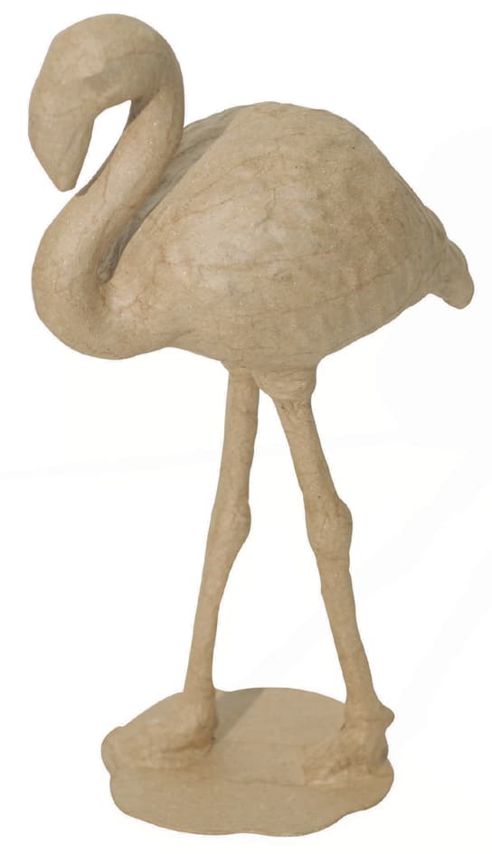 Décopatch Pappmaché-Figur , Flamingo, , 270 Mm
