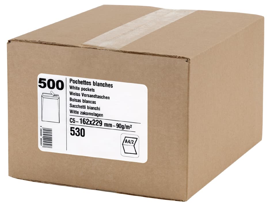 Gpv Versandtaschen, C5, 162 X 229 Mm, Weiß, 90 G/Qm