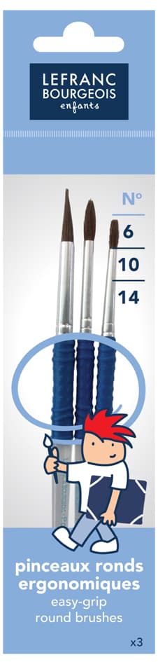 Lefranc Bourgeois Haarpinsel-Set Pony , Grippy,