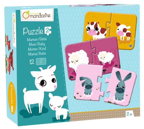 My Mandarine 2-Teile-Puzzle , Mutter & Kind,