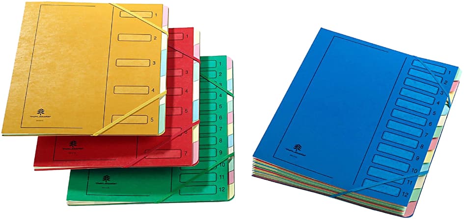 Extendos Ordnungsmappe 223, Aus Karton, 12 Fächer, Blau