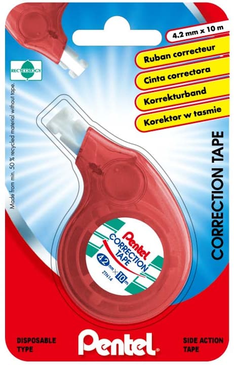 Pentel Korrekturroller Xztn14, Bandmaße: (B)4,2 Mm X (L)10 M
