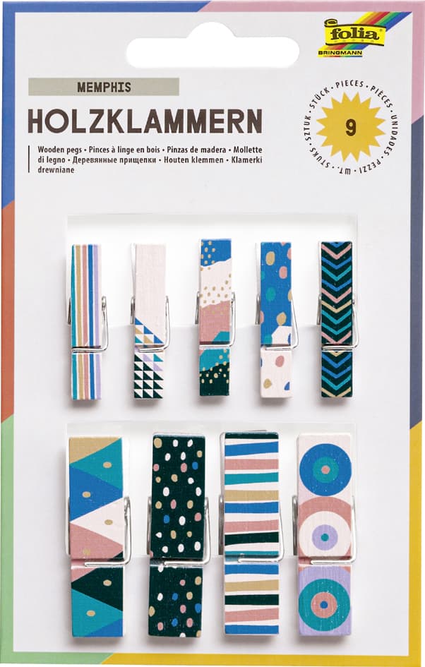 Folia Holzklammern Mit Druck , All Year I,