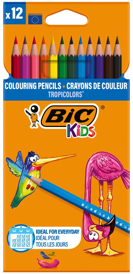 Bic Kids Buntstifte Tropicolors, 12er Kartonetui