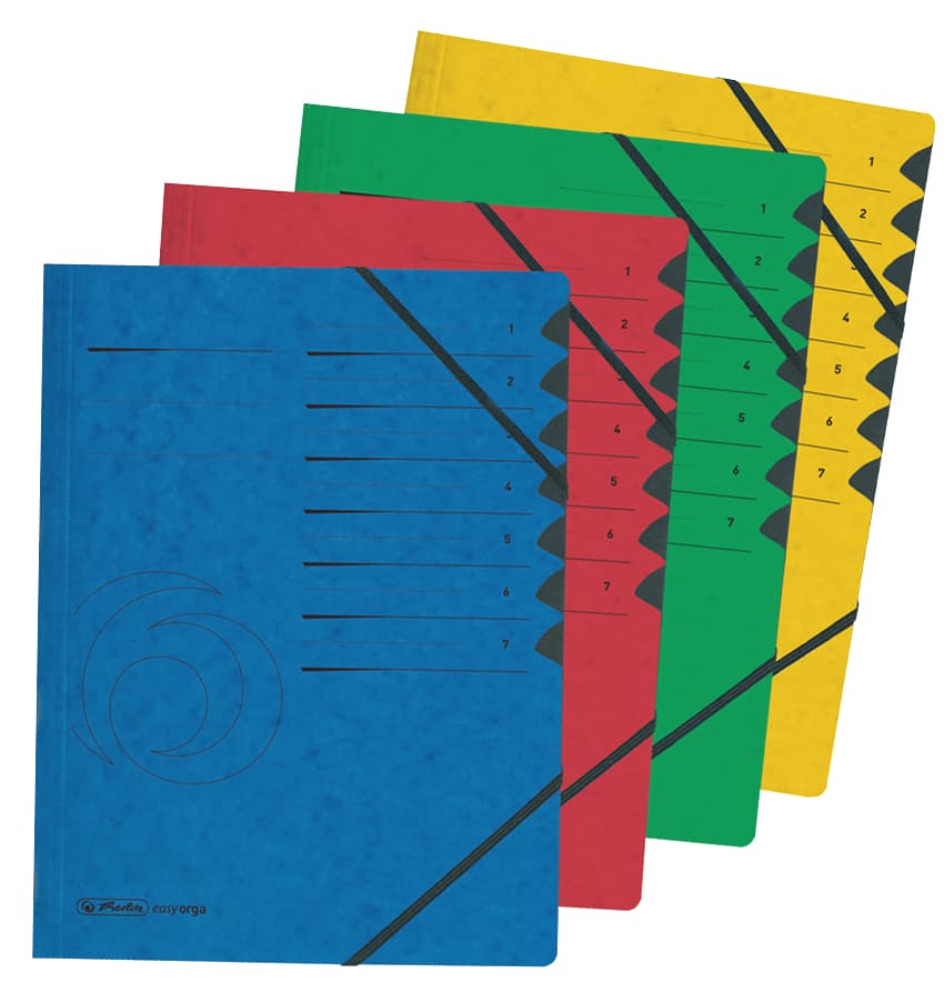 Herlitz Ordnungsmappe Easyorga, A4, Karton, 12 Fächer, Grün