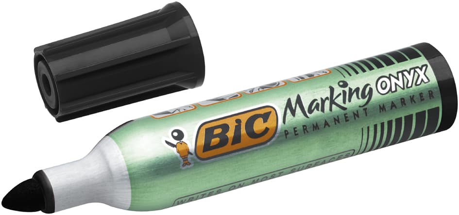 Bic Permanent-Marker Marking Onyx 1482, Rundspitze, Schwarz