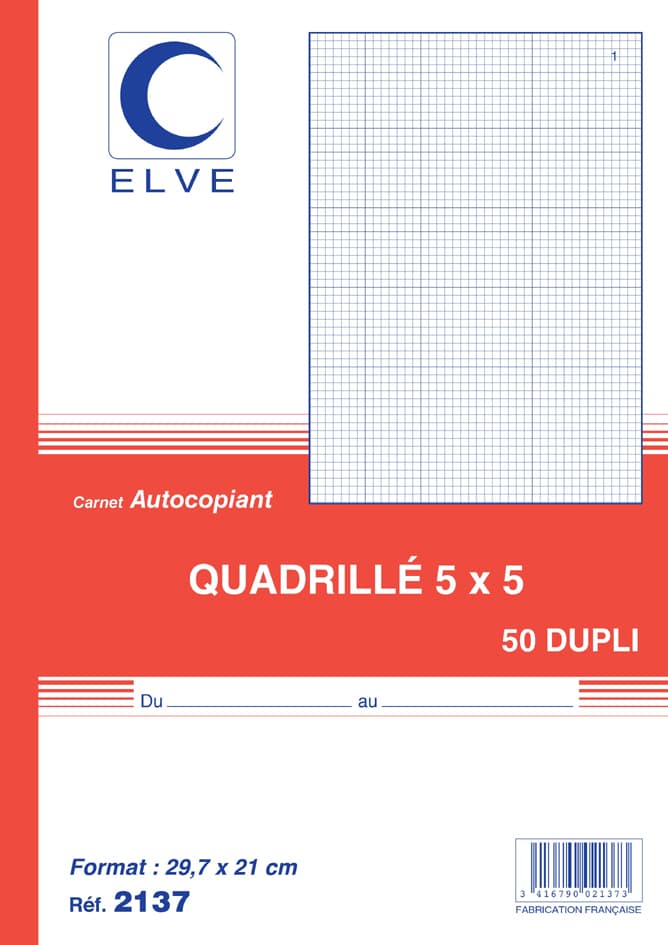 Elve Notizbuch, 140 X 210 Mm, Kariert (5/5), 3 X 50 Blatt