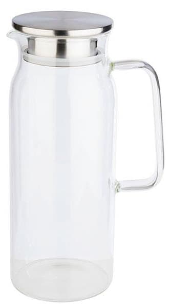 Aps Glaskaraffe Mit Deckel, 1,5 Liter, Glas/Edelstahl