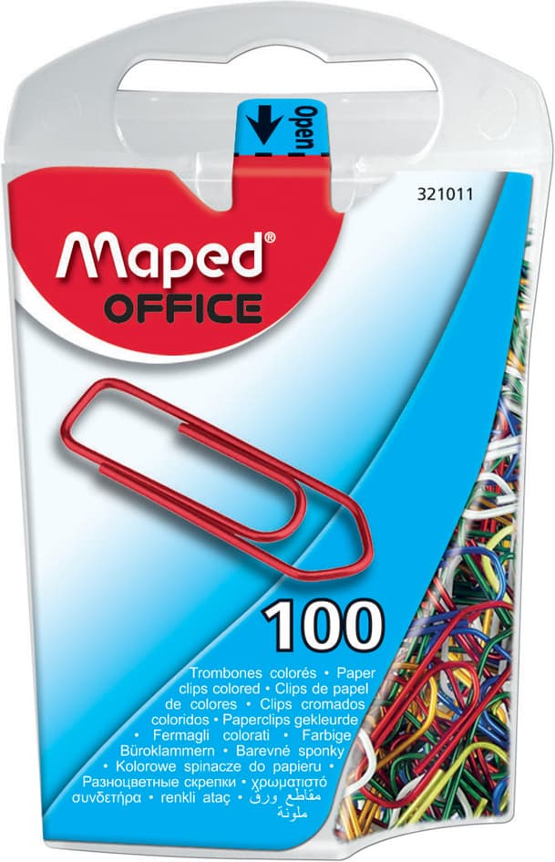 Maped Büroklammern, Farbig Lackierter Stahl, 25 Mm