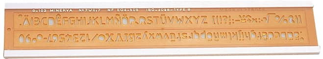 Minerva Schriftschablone, Schrifthöhe: 8 Mm