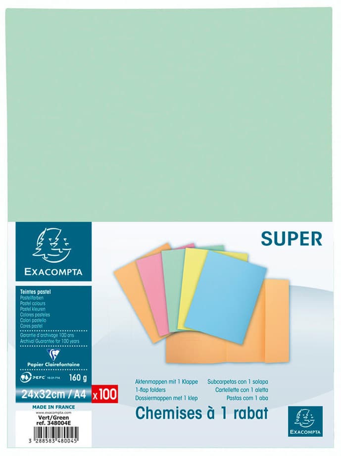 Exacompta Aktenmappe Super 160, Din A4, Grün