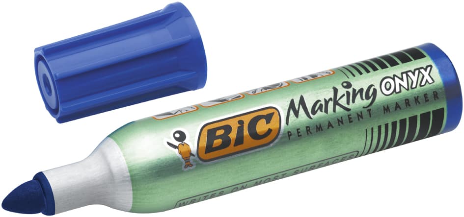 Bic Permanent-Marker Marking Onyx 1482, Rundspitze, Blau