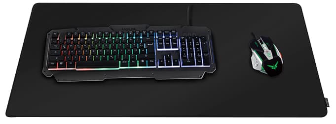 Logilink Gaming Maus Pad, Vernähte Kanten, Größe Xxl,Schwarz