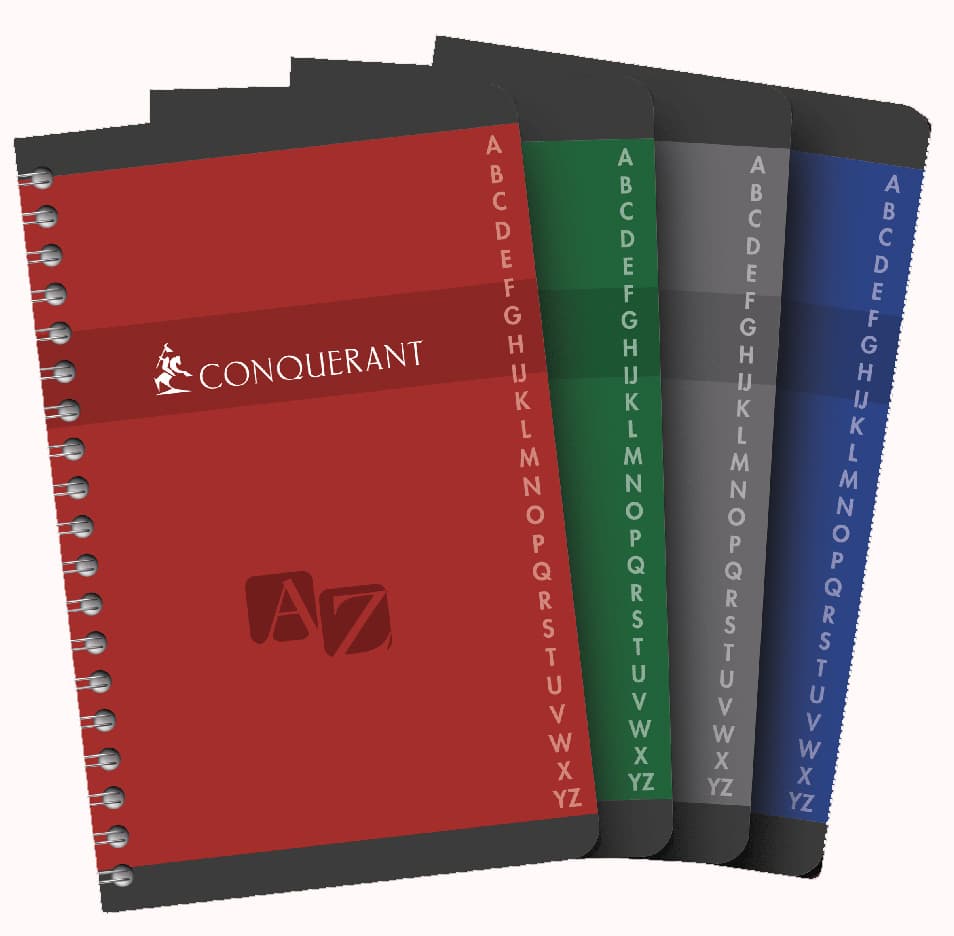 Conquerant Sept Registerbuch - Doppelspirale, 110 X 170 Mm