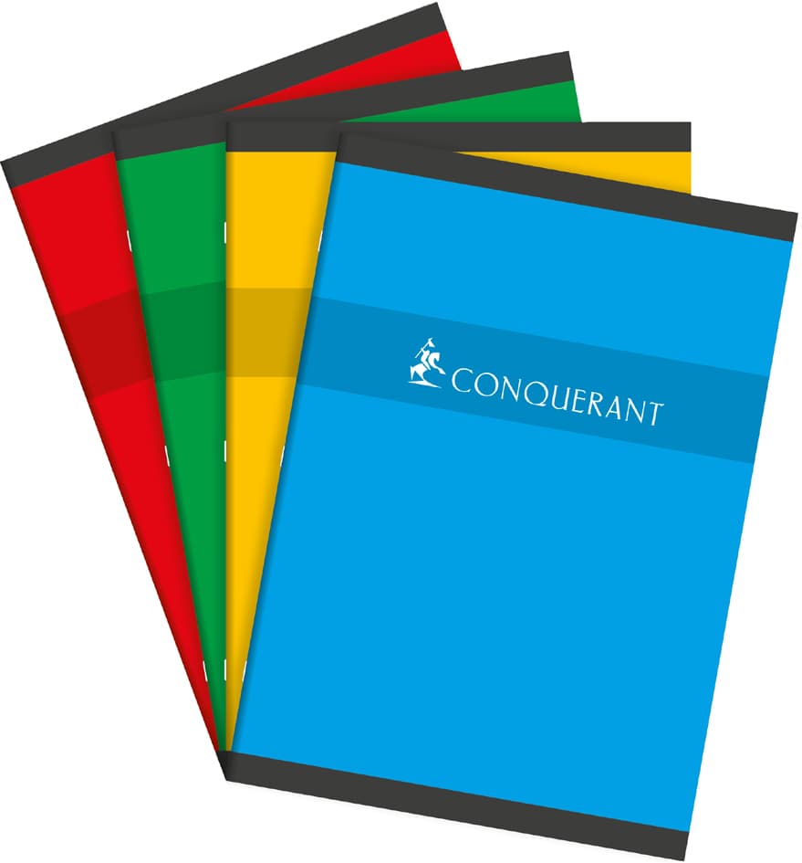 Conquerant Sept Heft, Din A4, Kariert, 96 Blatt