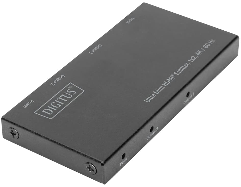 Digitus Ultra Slim Hdmi Splitter, 1x2, 4k/60 Hz, Schwarz