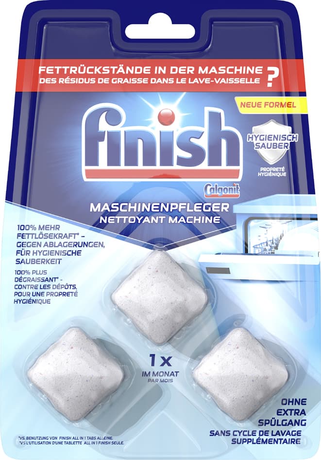 Finish Spülmaschinen-Pfleger-Tabs, 3er Blisterkarte