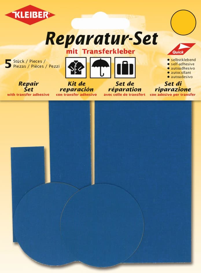 Kleiber Flicken-Reparatur-Set, Kornblau