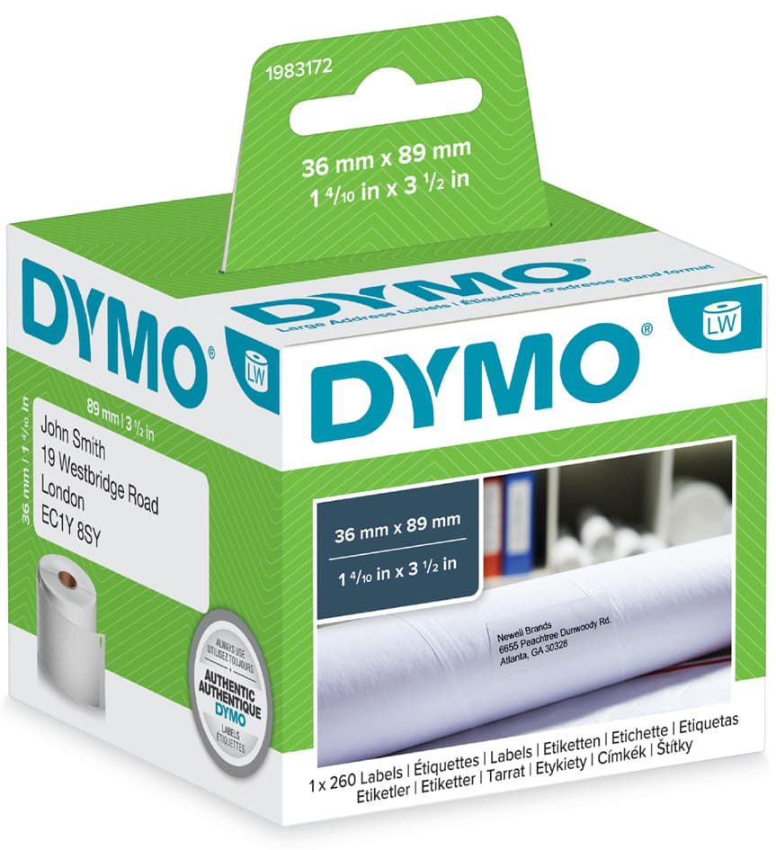 Dymo Labelwriter-Versand-Etiketten, 54 X 101 Mm, Gelb