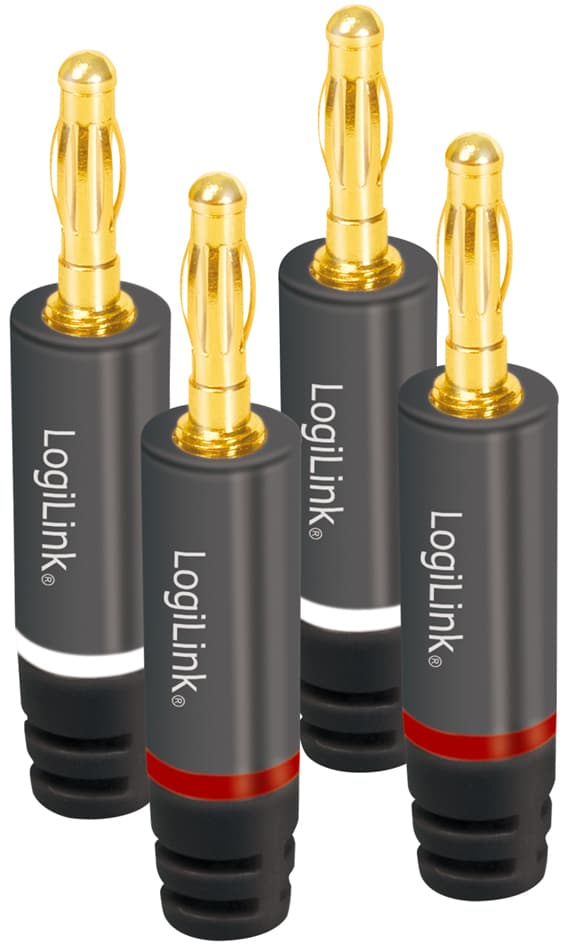 Logilink Bananenstecker-Set, 4-Teilig (2 Paar)