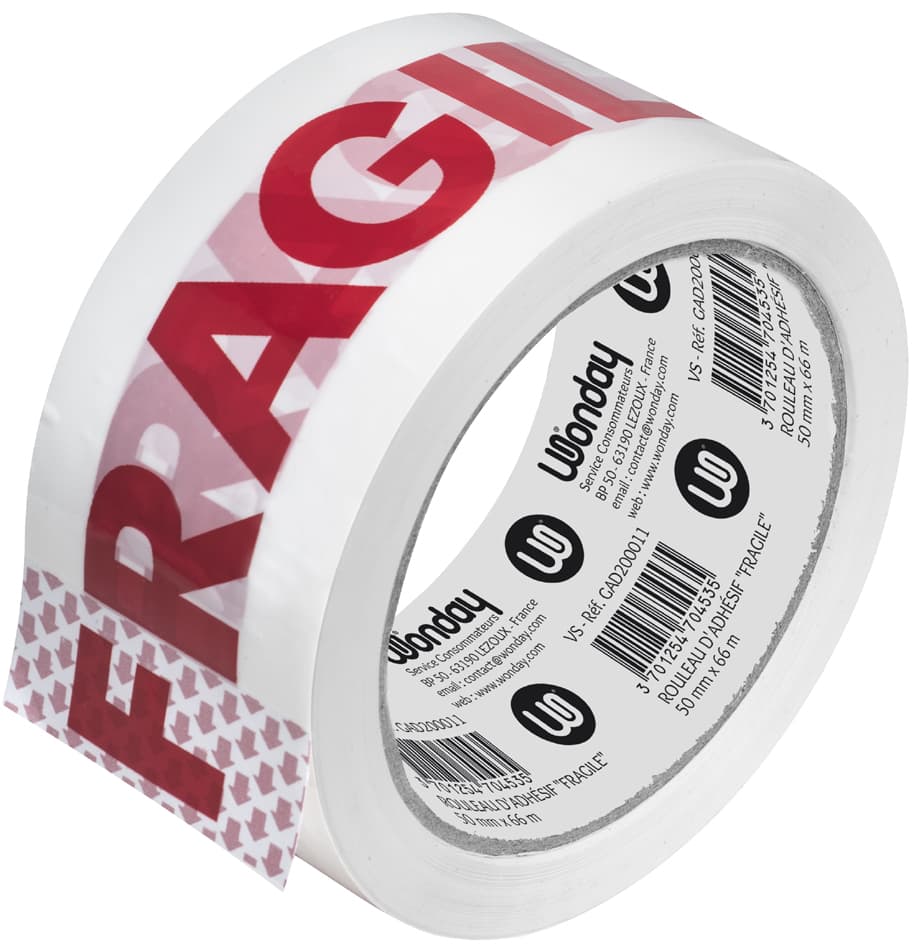Wonday Ruban Adhésif , Fragile, , 50 Mm X 66 M