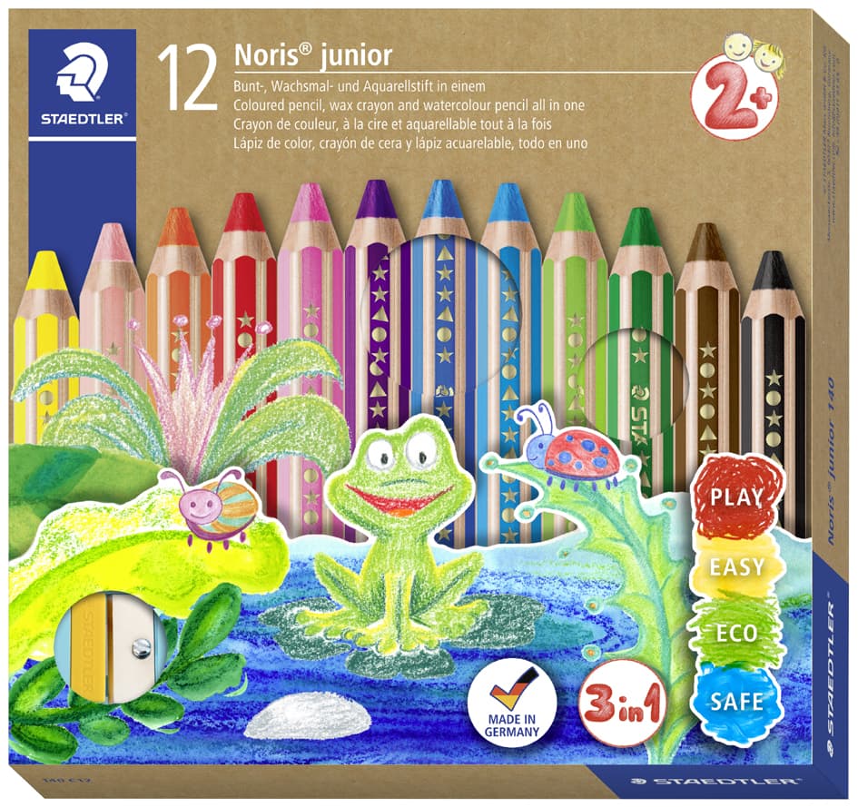 Staedtler Hexagonal-Buntstift Noris Junior, 12er Kartonetui