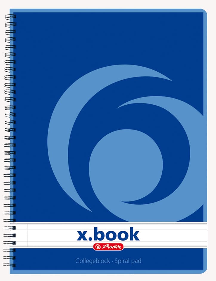 Herlitz Collegeblock X.Book Din A5, 80 Blatt, Liniert